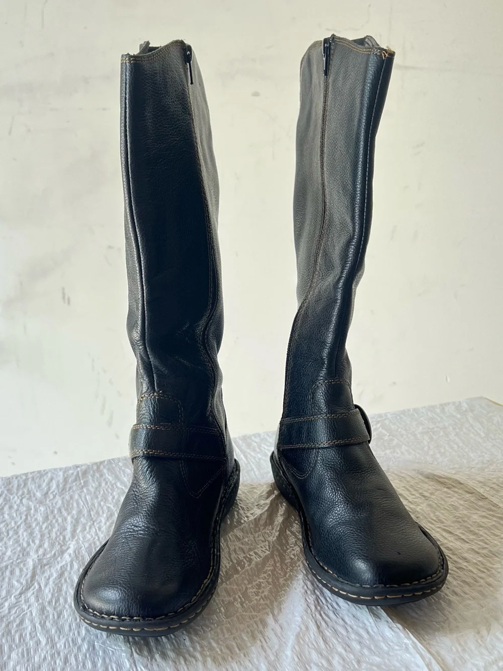 Bolo Black Buckle Tall Boots